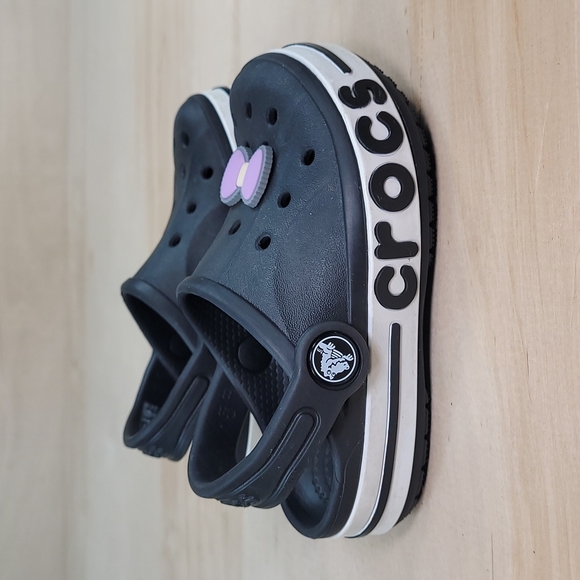 CROCS Other - Crocs Black Bayaband Kids Toddler Clogs